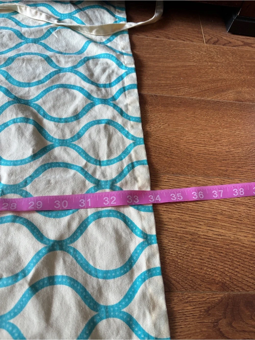 Blue Geometric Cotton Apron - Unbranded